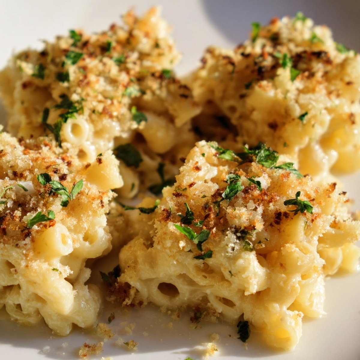 Golden, bubbly Truffle Macaroni & Cheese baked with a crispy panko topping, creamy and rich.