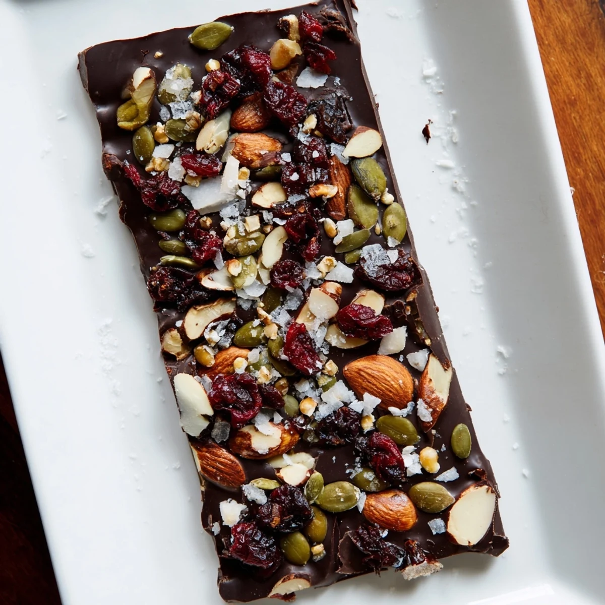 Melted dark chocolate glistening, ready to be poured into bars; perfect homemade chocolate bar recipe.