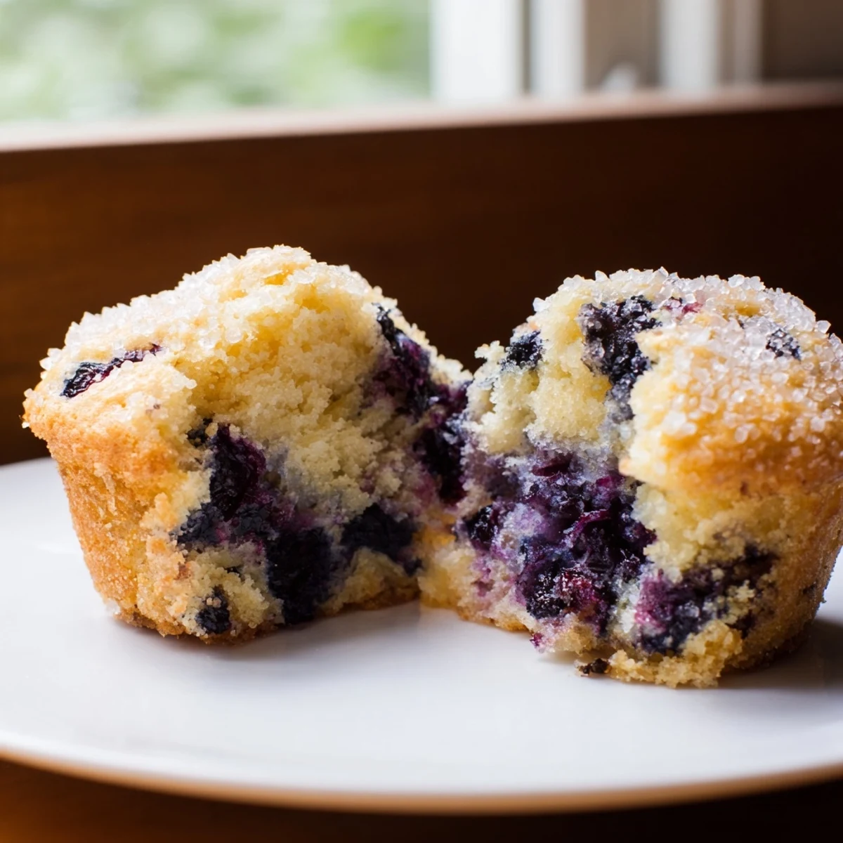 Warm Classic Blueberry Muffins, homemade with a soft crumb and perfect for a morning treat.