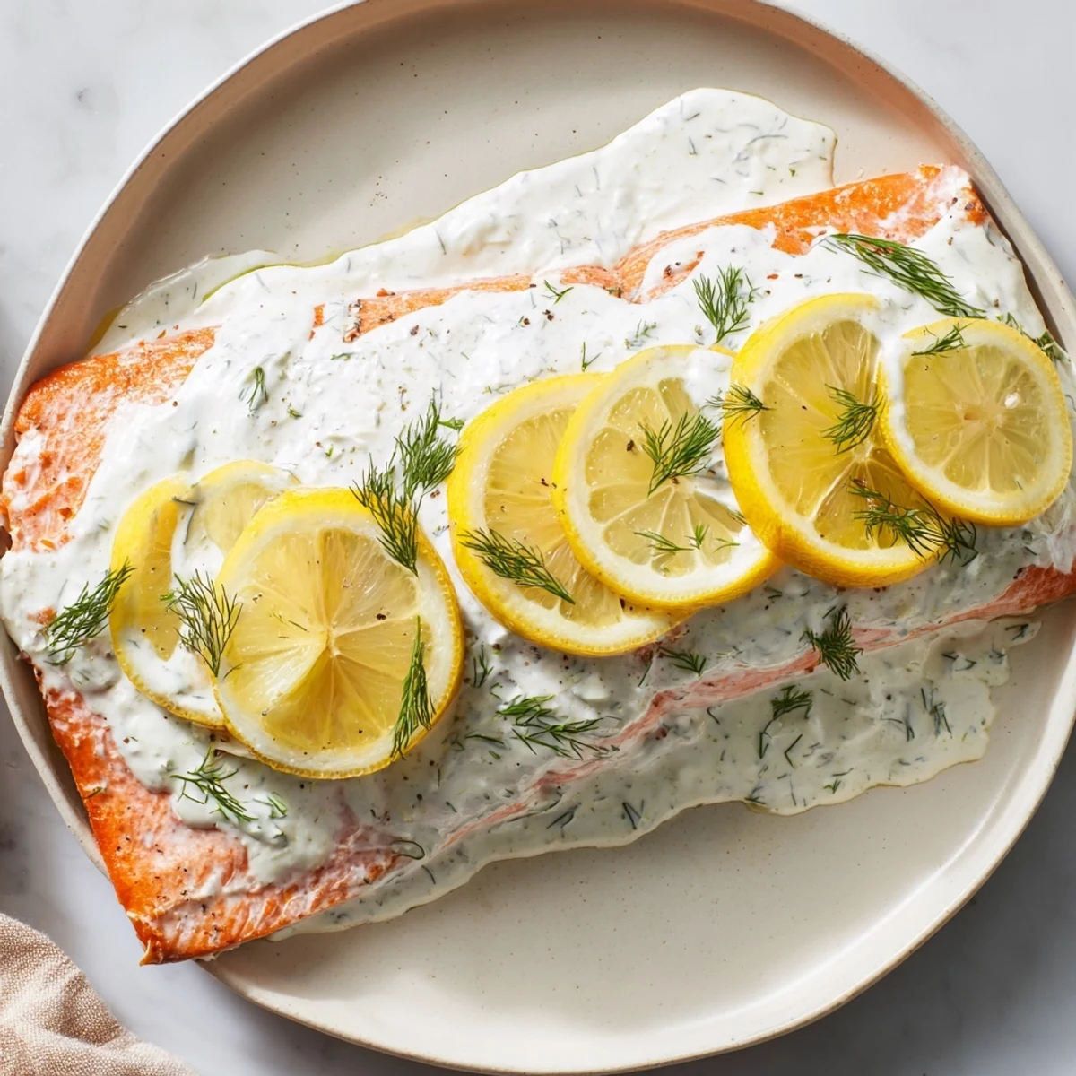 Baked Salmon Dill Sauce