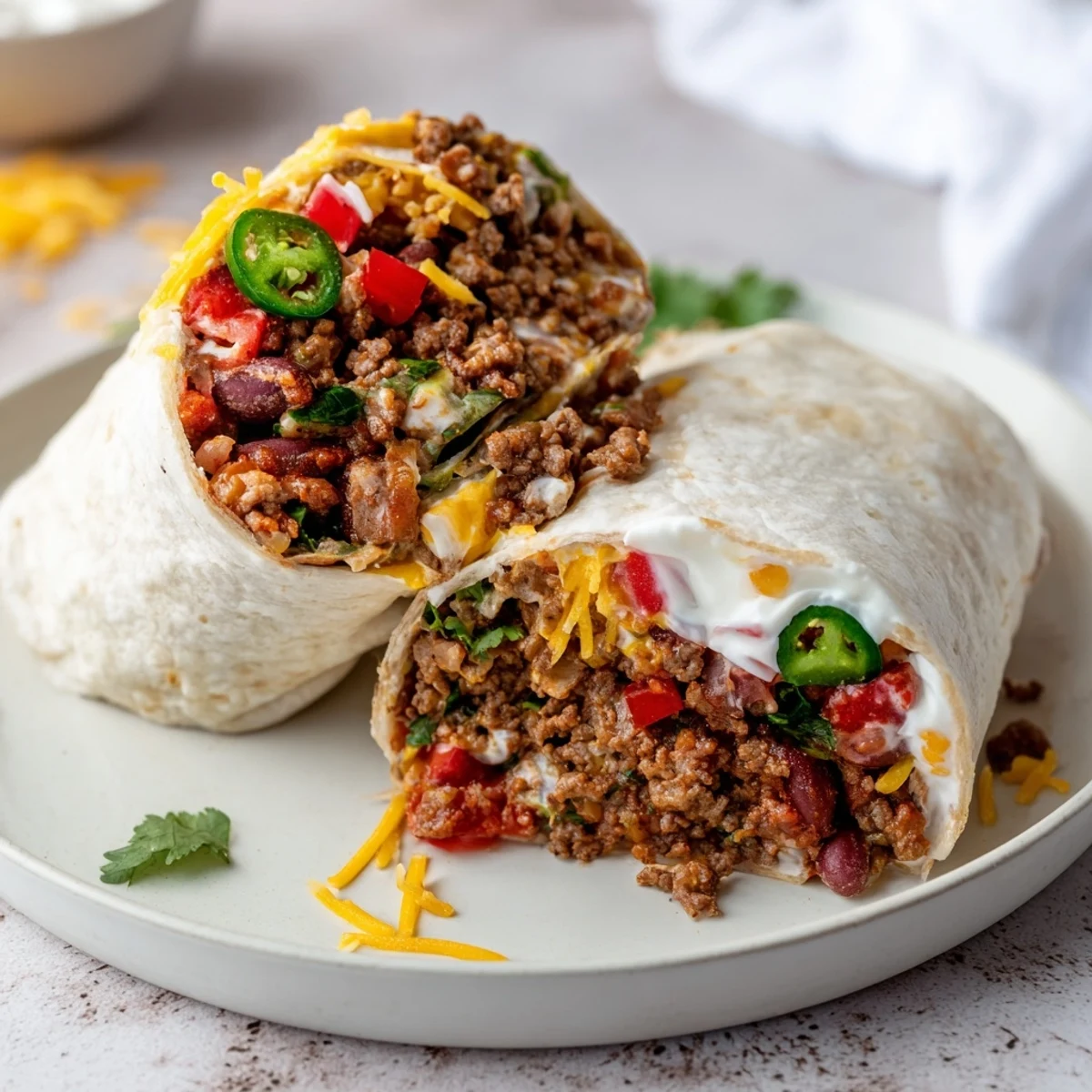 Beef Bean Burritos Flavorful