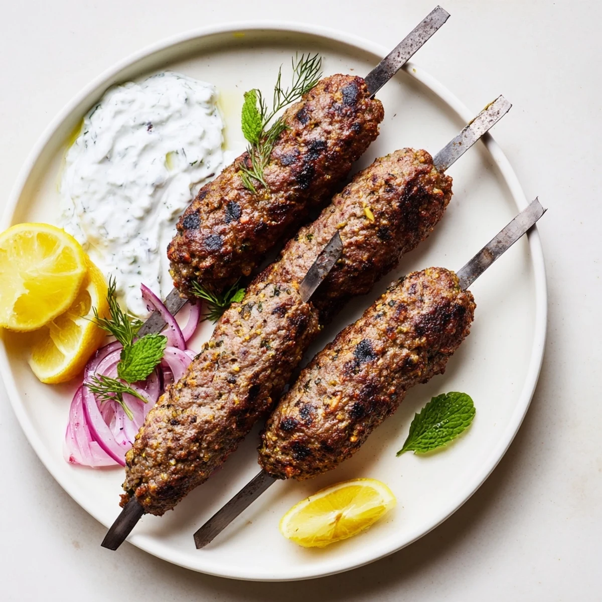 Smoky and aromatic, these beef kofta kebabs are perfectly grilled and ready to be enjoyed.