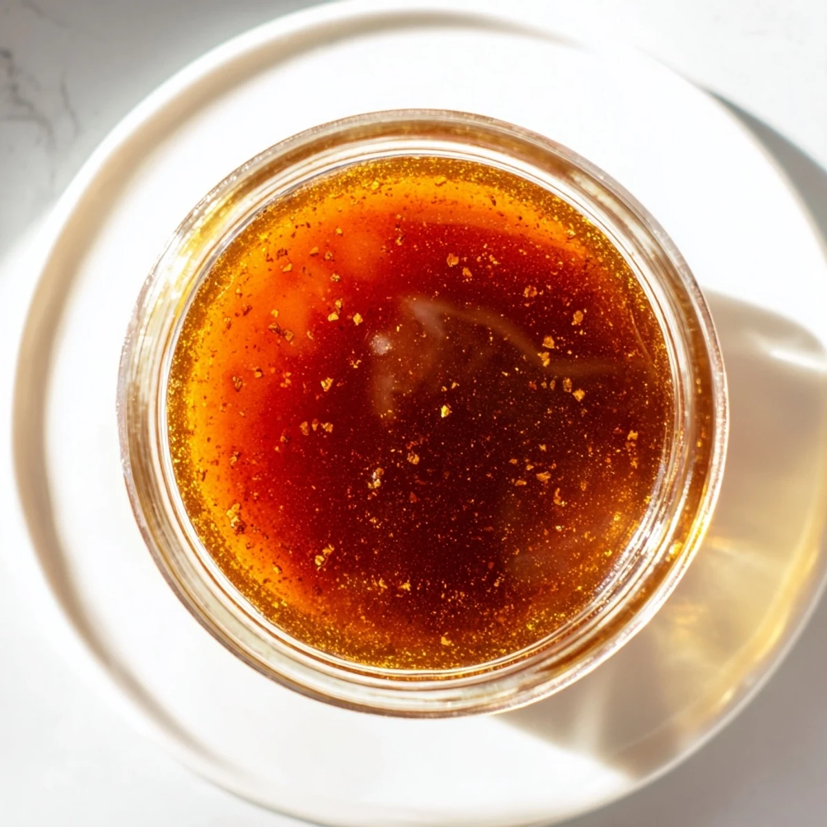 Richly colored gingerbread spice syrup drizzled over pancakes; a cozy brunch delight.