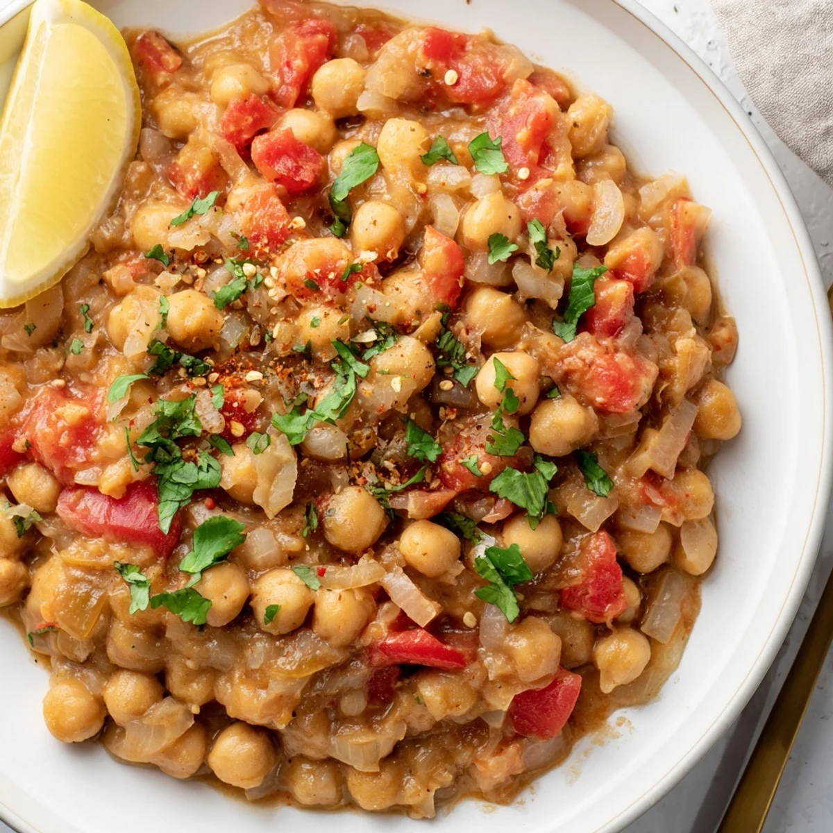 Enjoy flavorful chickpea curry with fluffy basmati rice, a comforting and spiced Indian meal.