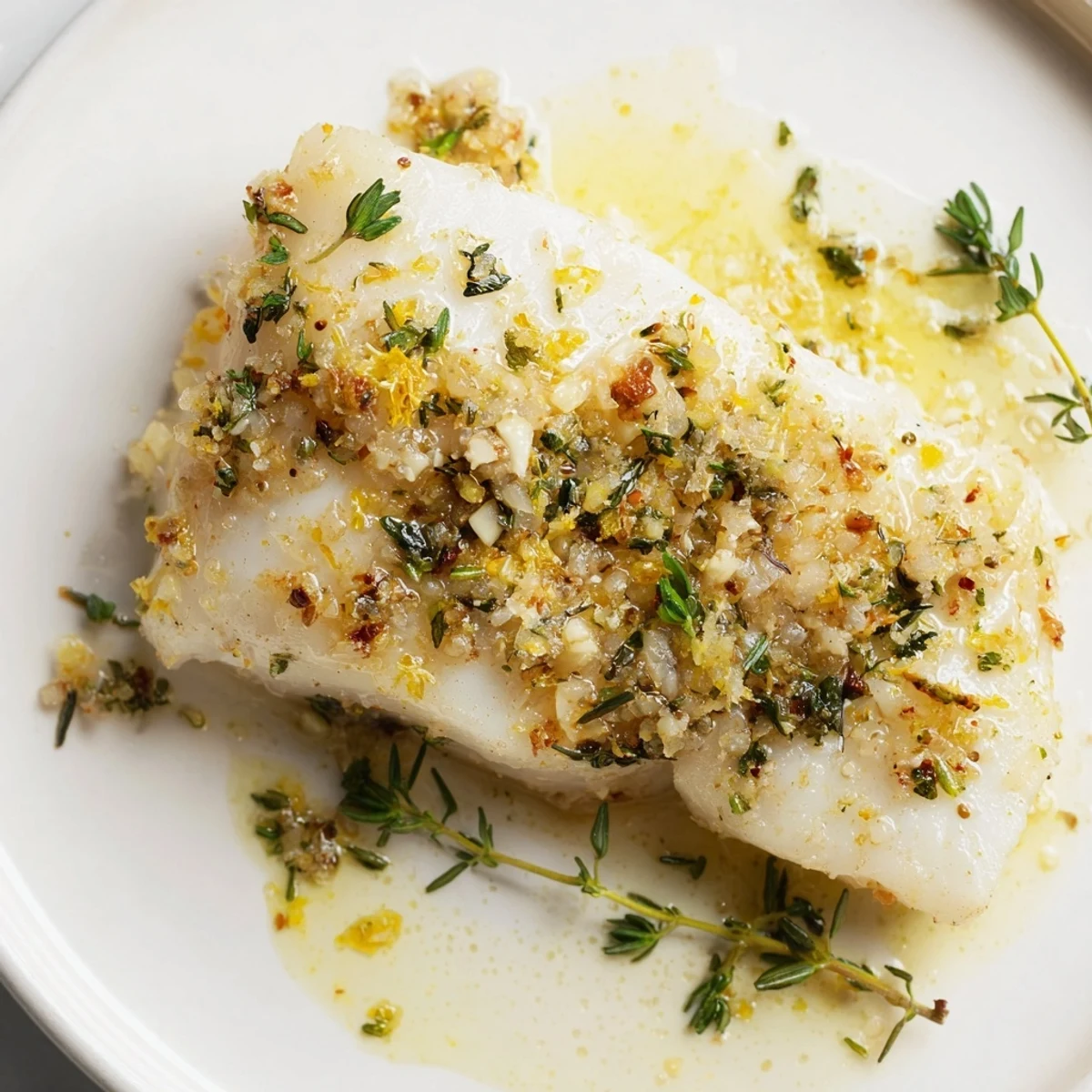 Delicious Baked Halibut, seasoned with herbs, offering a light, flavorful main dish for dinner tonight.
