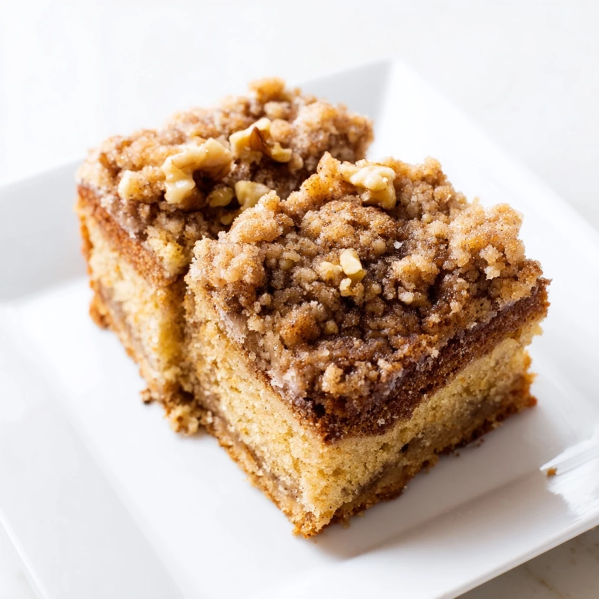 Tender coffee cake cinnamon streusel