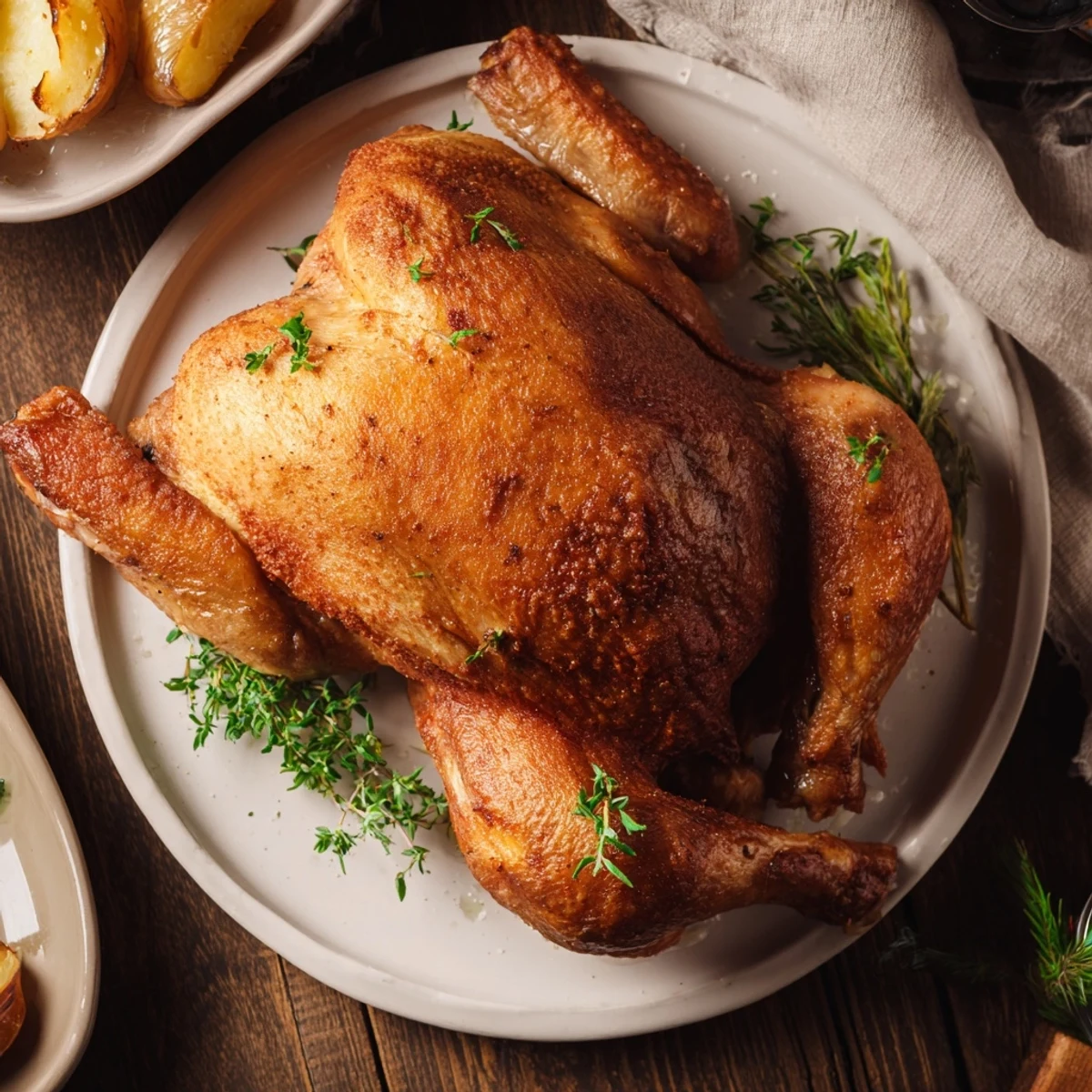 Tender, herb-infused Roasted Turkey Legs, a delicious and easy American comfort food dinner.