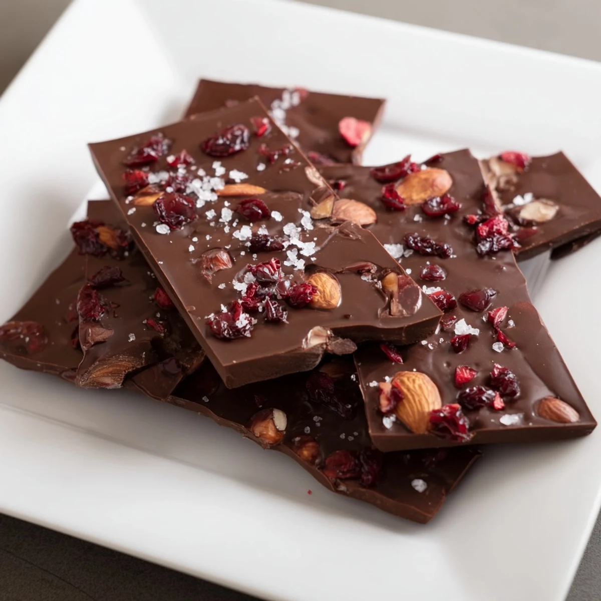 Rich, decadent chocolate bar studded with nuts, a satisfying and easy homemade treat, ready to serve!