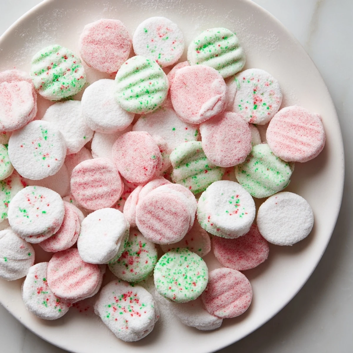 Vibrant photo of Mint Candy, perfectly round and ready to eat, a refreshing after-dinner treat.