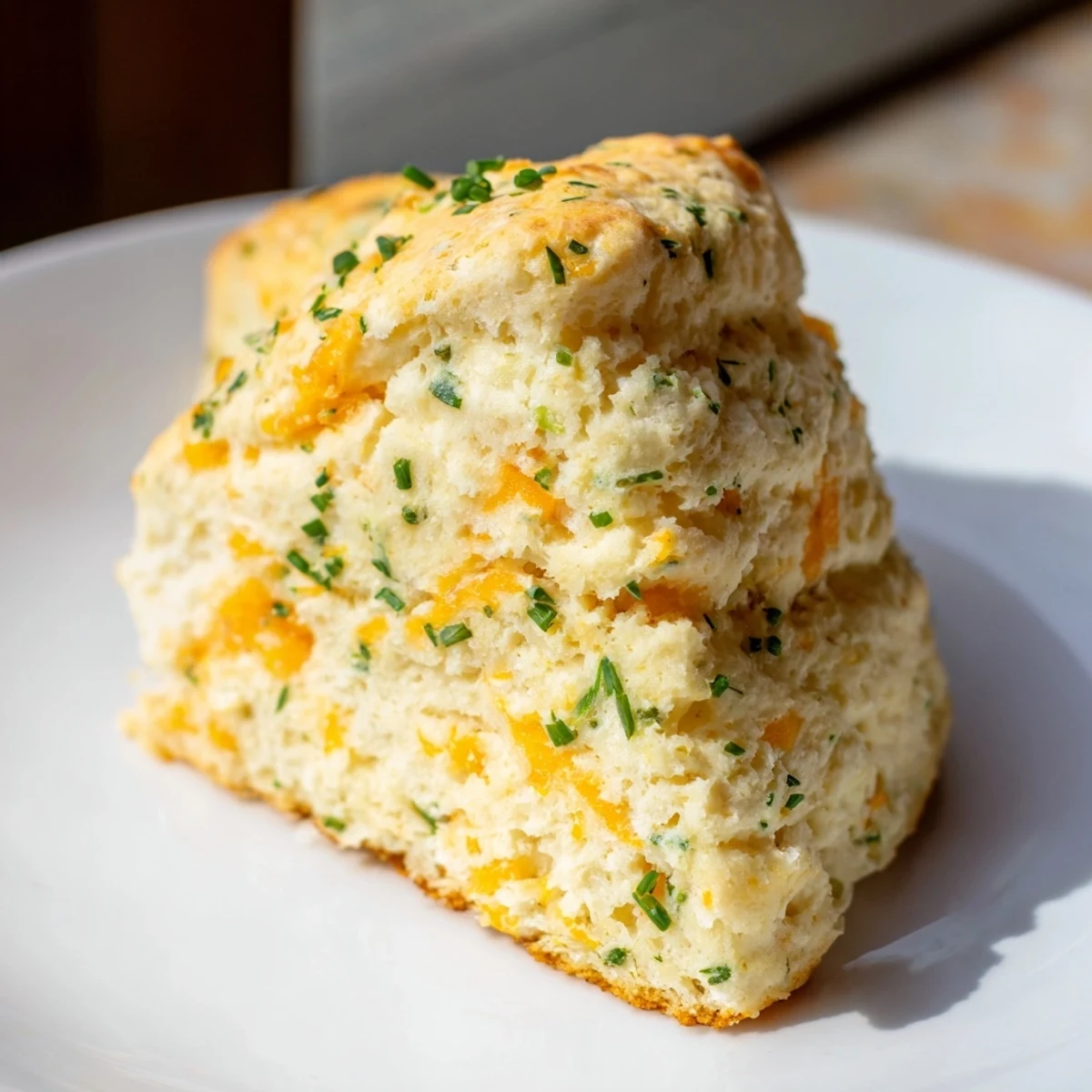 Warm, buttery savory scones with flaky layers, a delicious accompaniment to soups or stews.