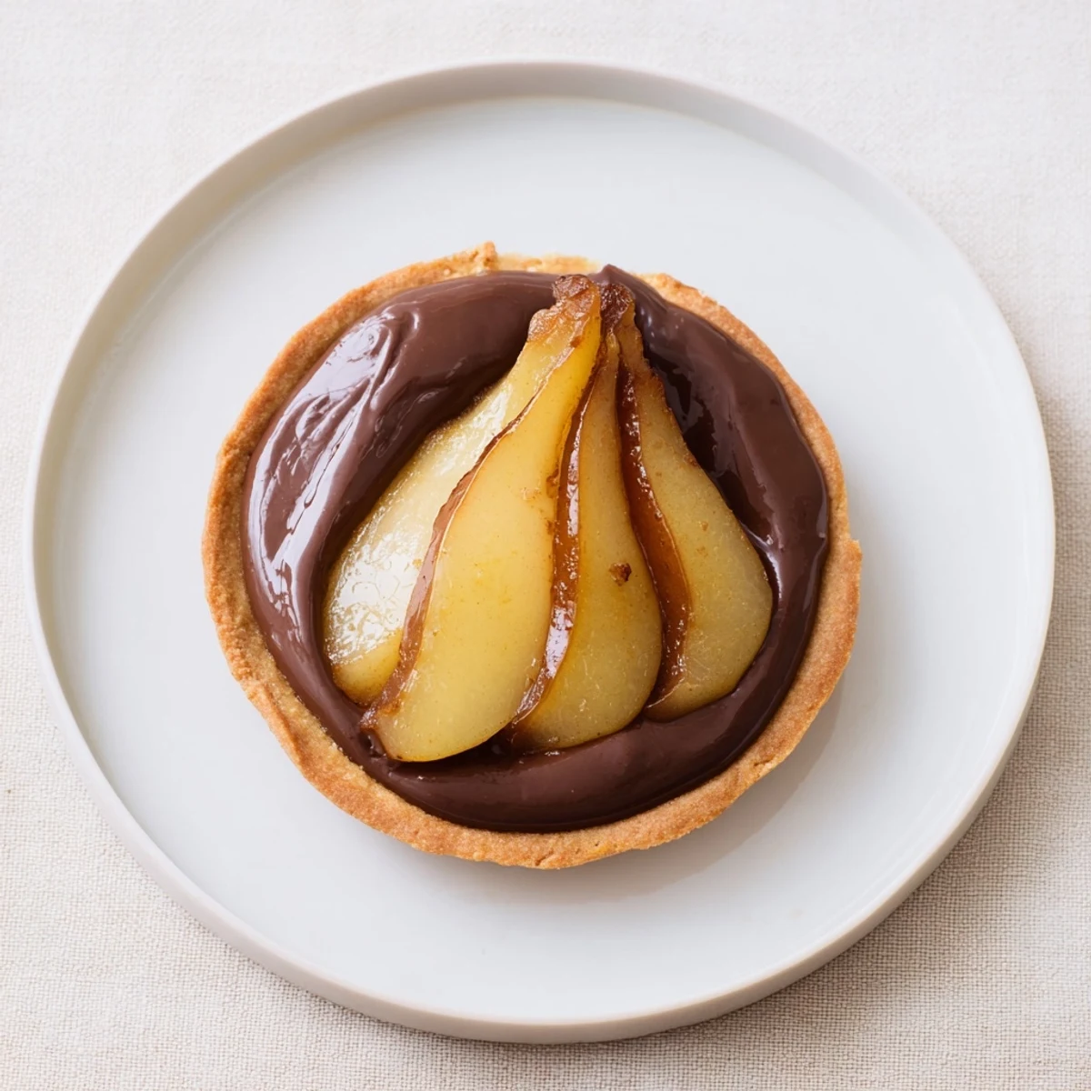 Warm Pear Chocolate Tart