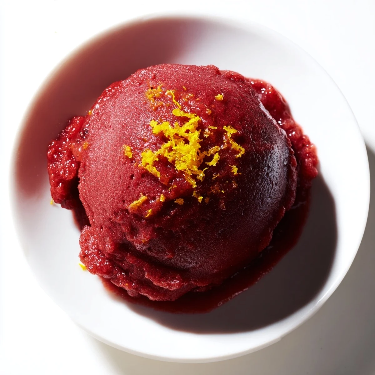 Homemade Cranberry Sorbet glistening, a beautiful, smooth texture bursting with fresh flavors.