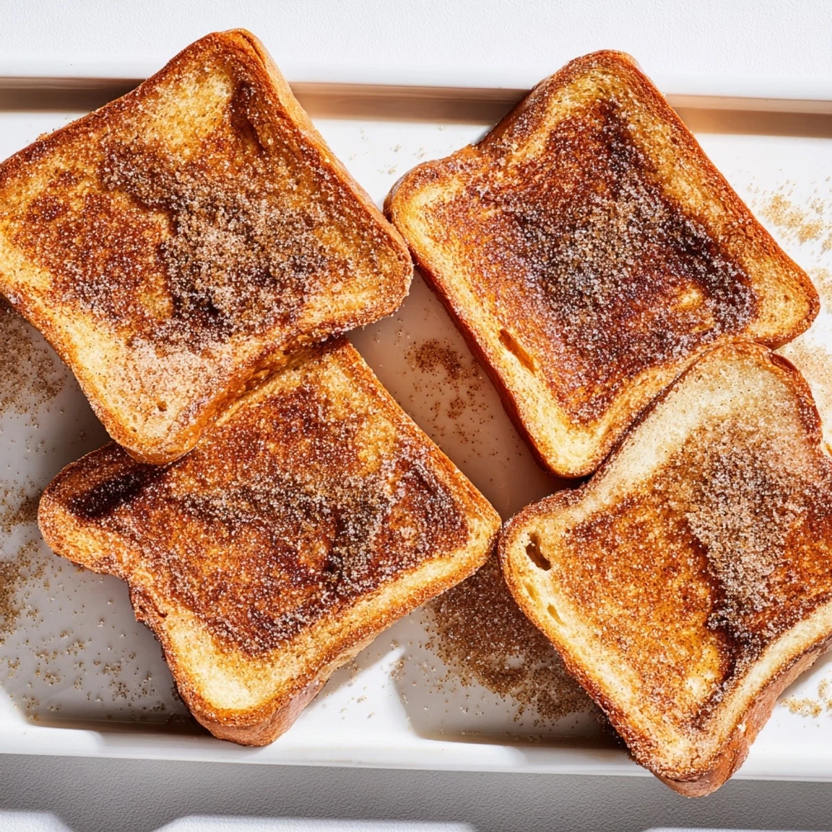 Crunchy Cinnamon Toast, perfectly toasted and dripping with melted butter, ready for a comforting bite.