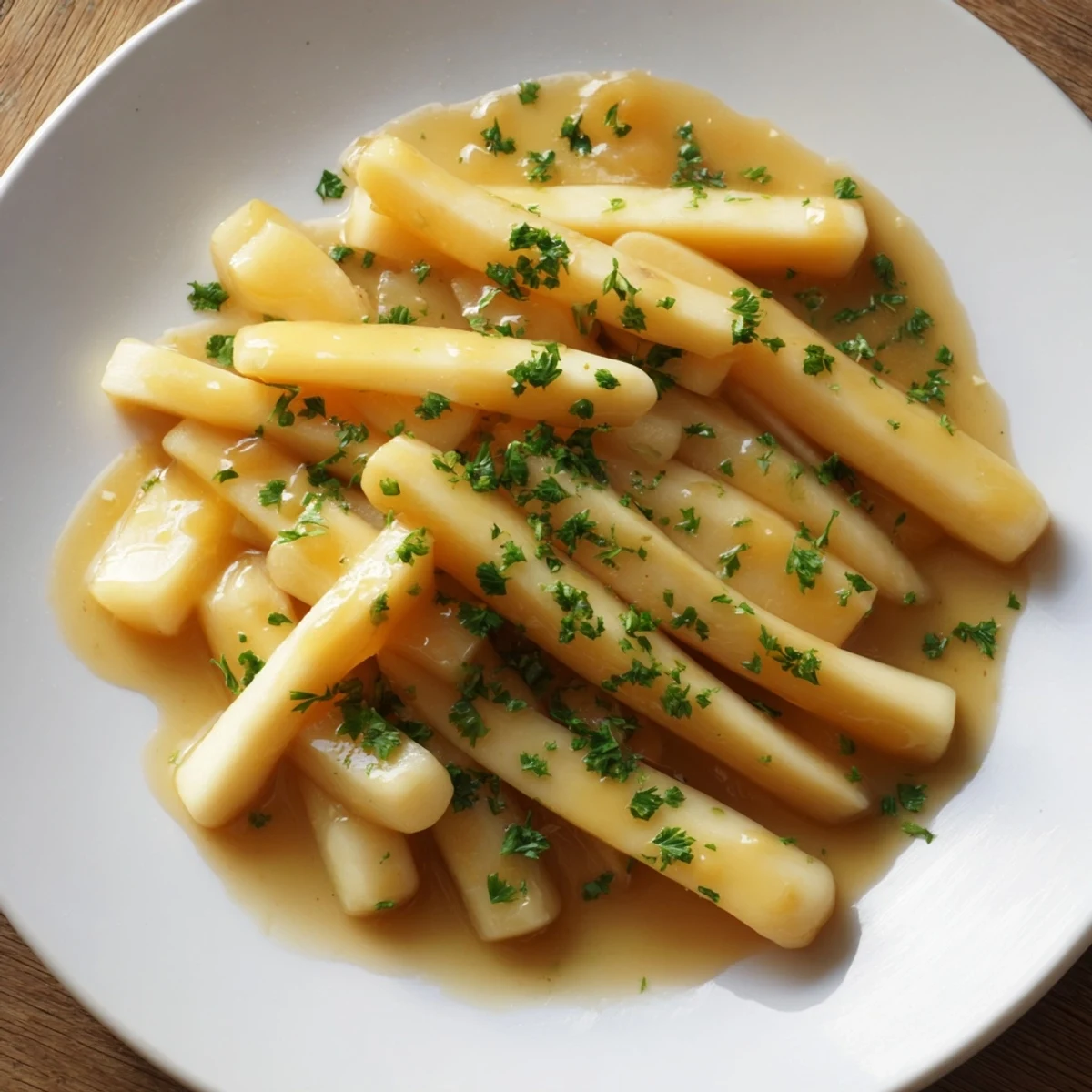 Buttery, flavorful glazed parsnips, perfectly browned and plated, ready for a delicious meal.