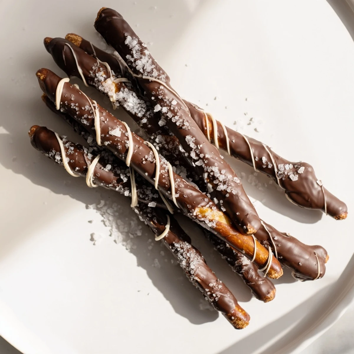Chocolate Dipped Pretzels Salt