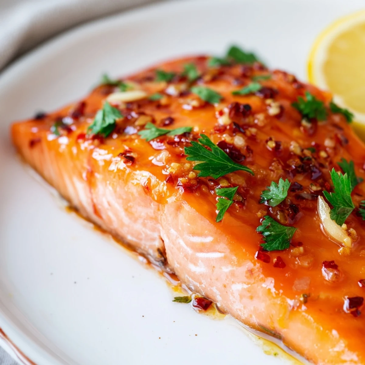 Golden-glazed, flaky Baked Salmon with Honey Garlic, a flavorful main dish ready in minutes.