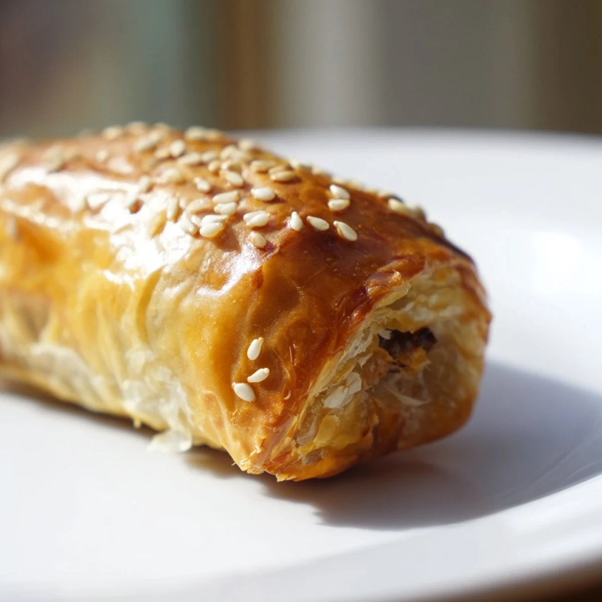 Golden, flaky pastry wraps savory halal mini sausages in these easy Game Day Pigs in a Blanket, served with zesty mustard.  