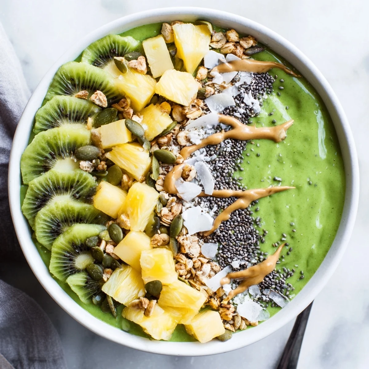 Ready in minutes, this green smoothie bowl is a nutritious, energizing start to your busy morning.