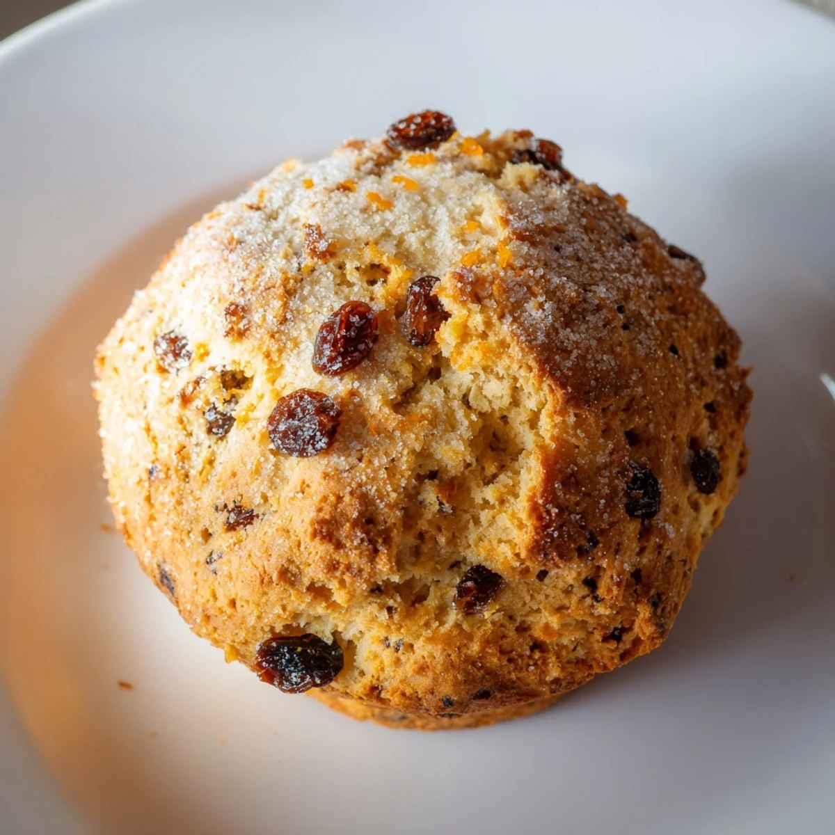 Warm, golden Irish Soda Bread Muffins with Currants are ready to serve with Irish butter and jam.