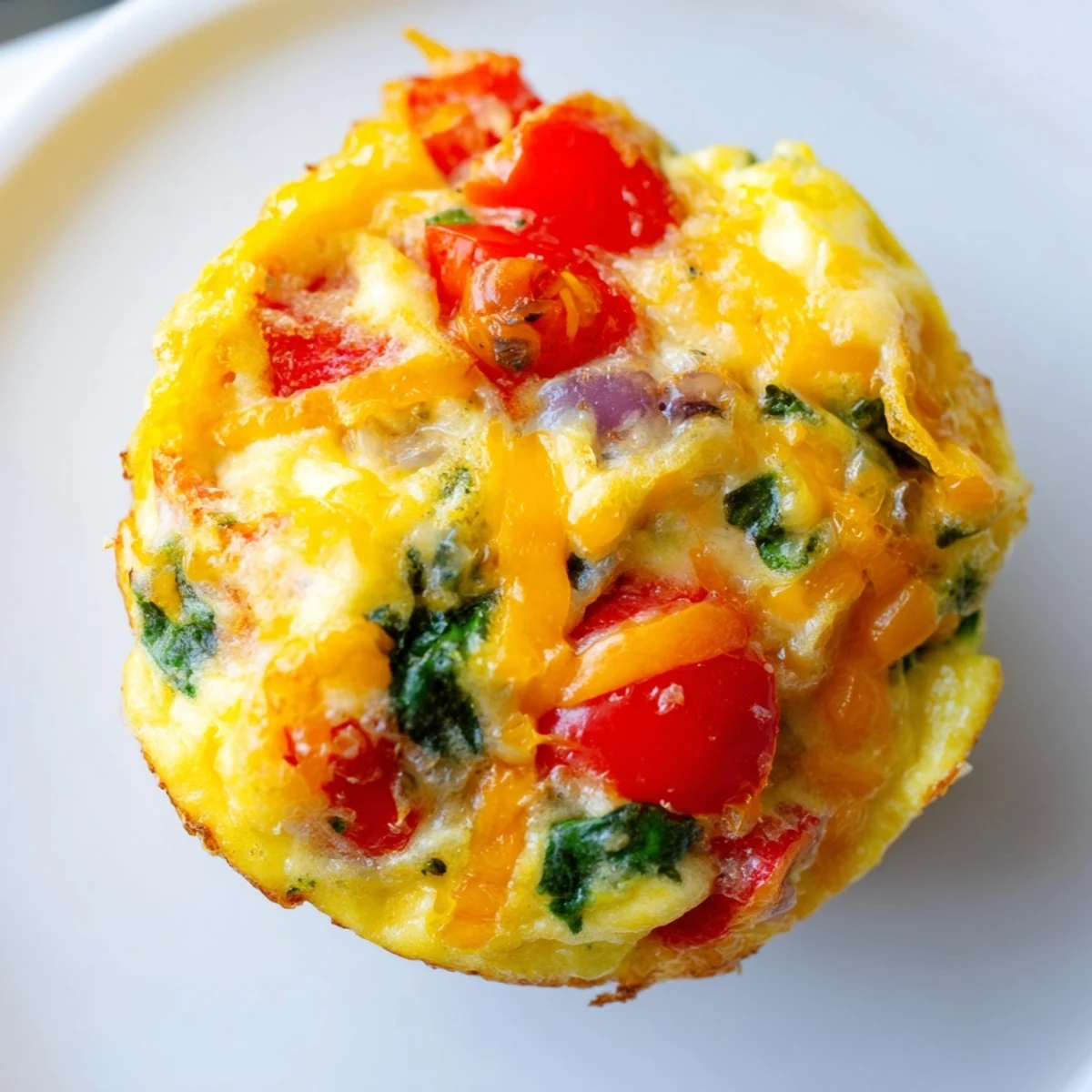Savory Best Frittata Egg Muffins on a white plate, paired with a side of fresh avocado slices and a cup of coffee.
