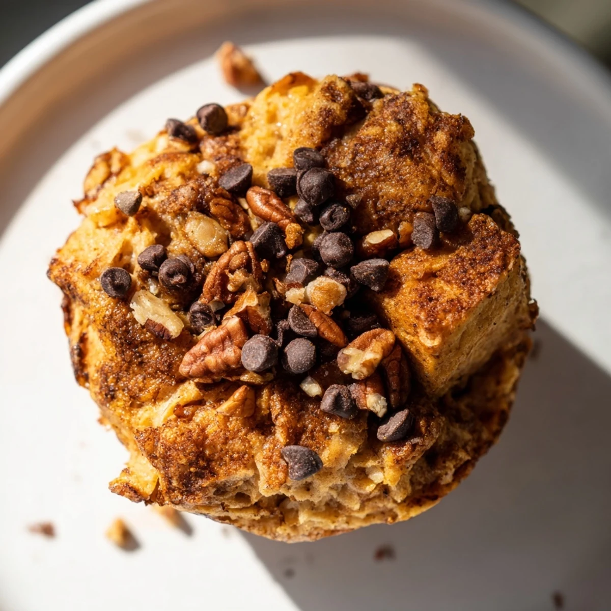 Twelve warm Protein French Toast Muffins with a fluffy interior, garnished with a dusting of cinnamon.