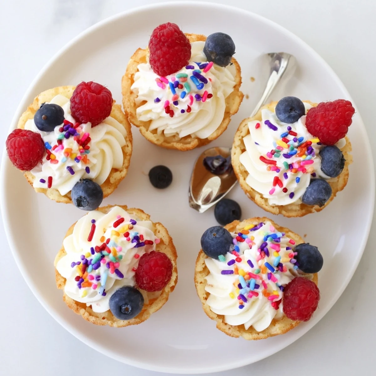 A close-up view of Sugar Cookie Cups cooling on a wire rack, showing the crisp edges and hollow center perfect for holding sweet fillings.