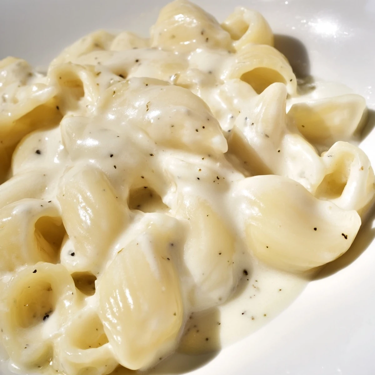 Creamy Boursin mac and cheese with melted cheddar and golden breadcrumb topping