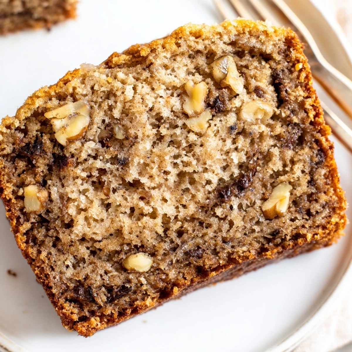 Freshly baked best ever banana bread cooling on wire rack with golden crust
