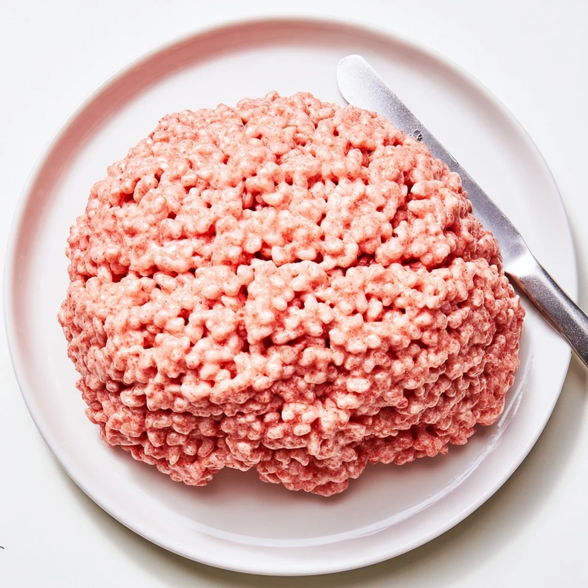 Crispy rice cereal brain oozing with bright red berry filling on a party platter