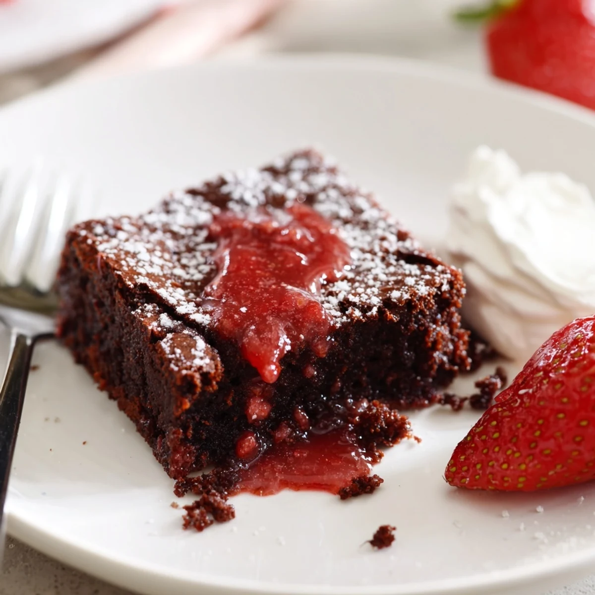 Aromatic, rich Strawberry Brownies Recipe cooling on parchment, ready for frosting.