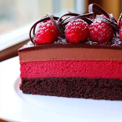 Raspberry Chocolate Mousse Cake
